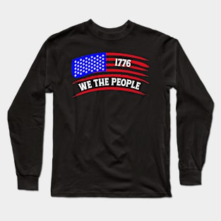 Patriotic We The People Vintage USA Flag 1776 Long Sleeve T-Shirt